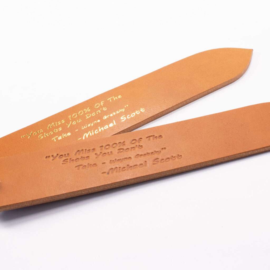 Product image of FredFloris leather bookmark with quotes