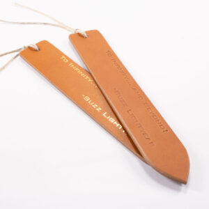 Product image of FredFloris leather bookmark with quotes