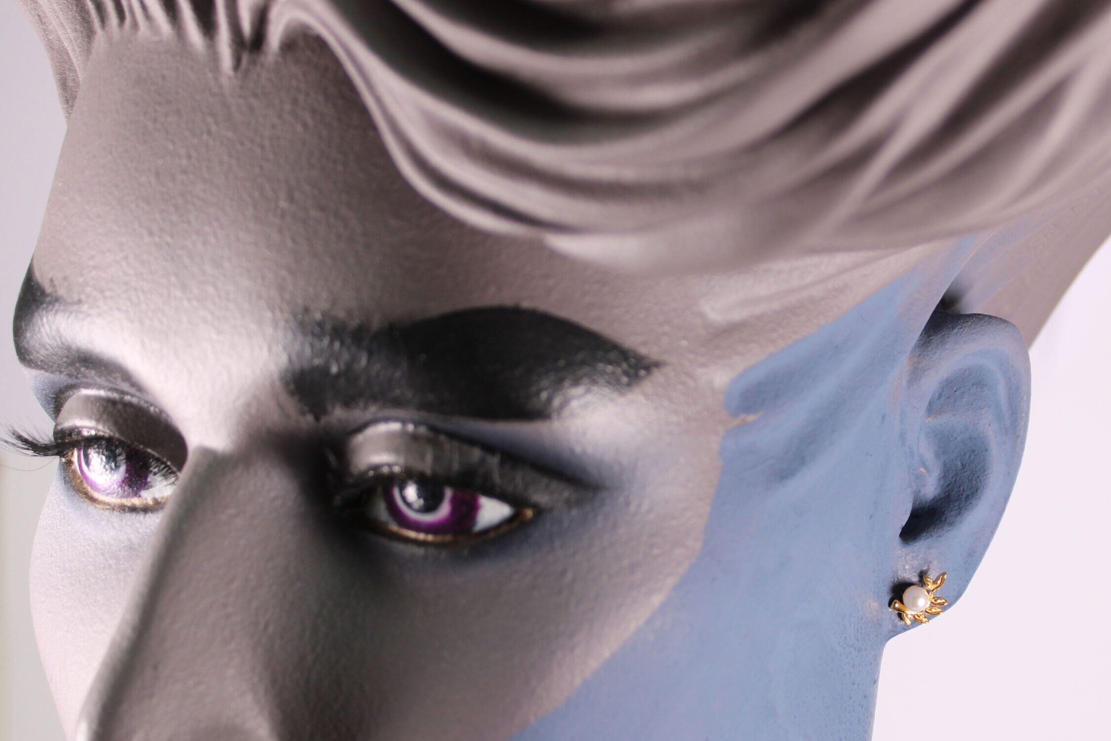 Product image of FredFloris small stud gold plated silver pearl earrings