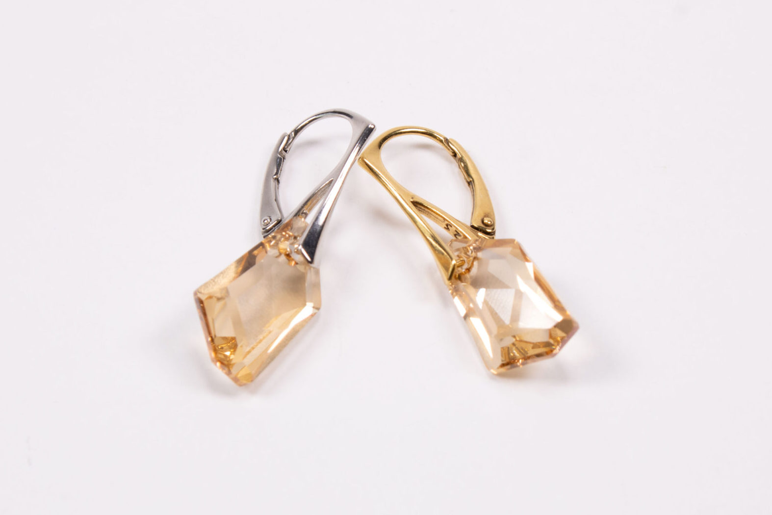 Product image of FredFloris Swarovski crystal Sterling silver leverback earrings