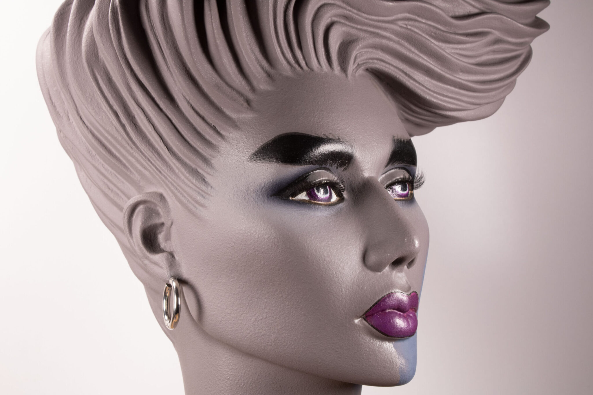 Product image of FredFloris thick & chunky, gold & platinum plated silver hoop earrings