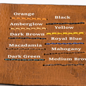 Faden Farboptionen für Lederfarbe Dunkel Cognac