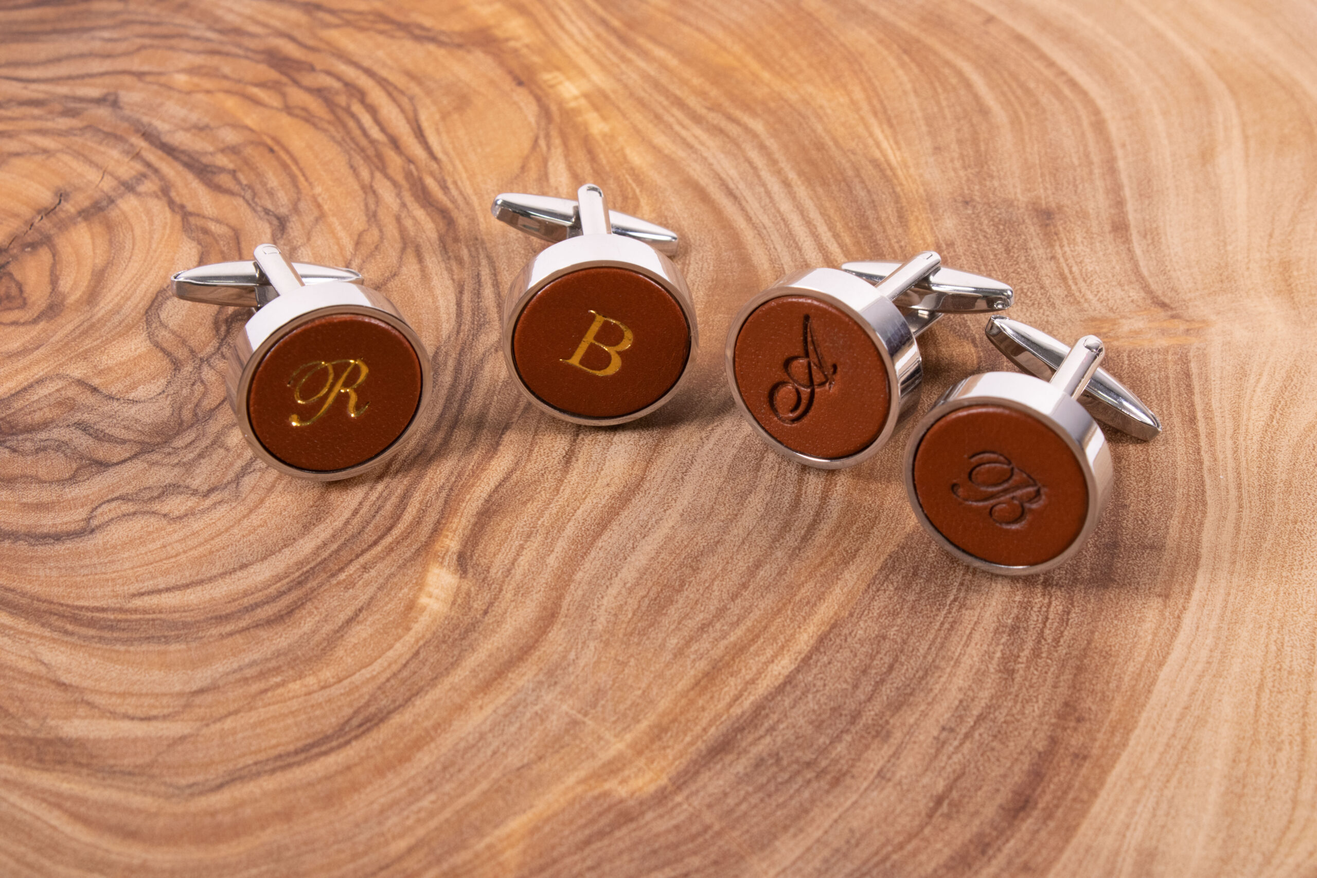 Imagen del producto FredFloris Gemelos de camisa de cuero marrón