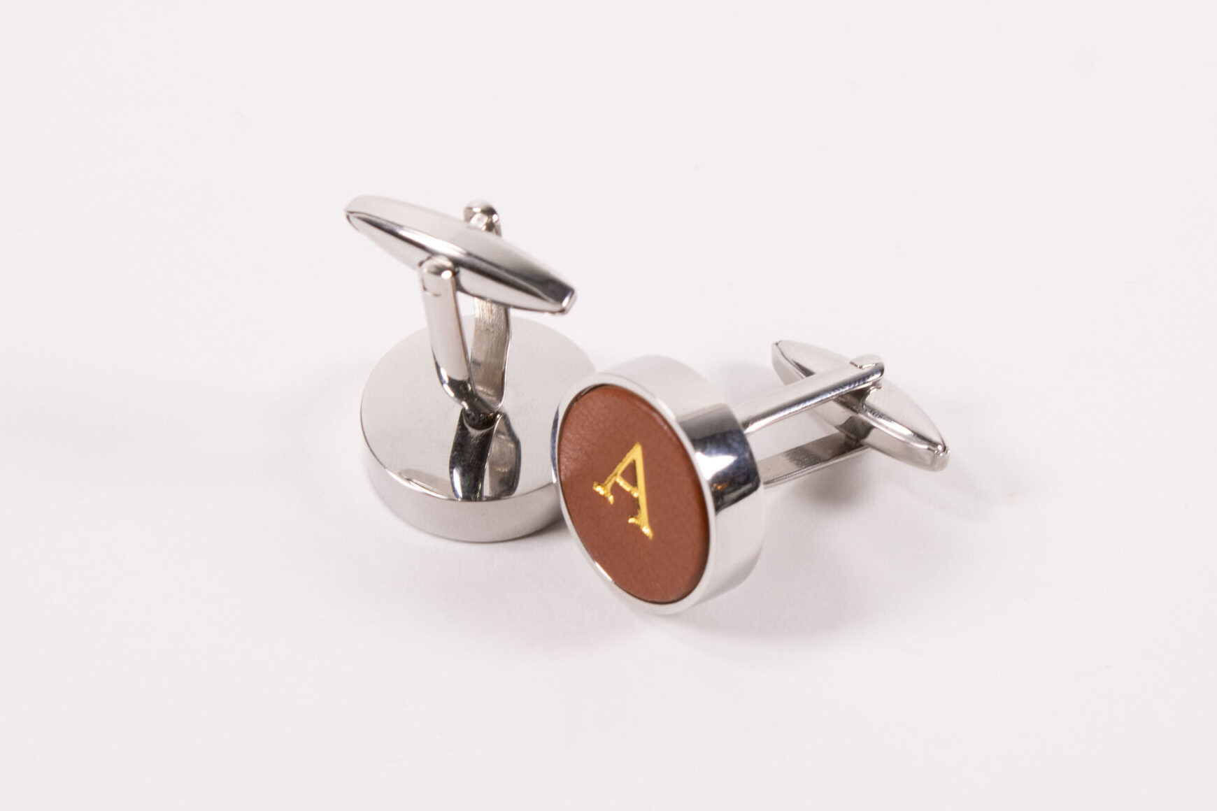 Imagen del producto FredFloris Gemelos de camisa de cuero marrón