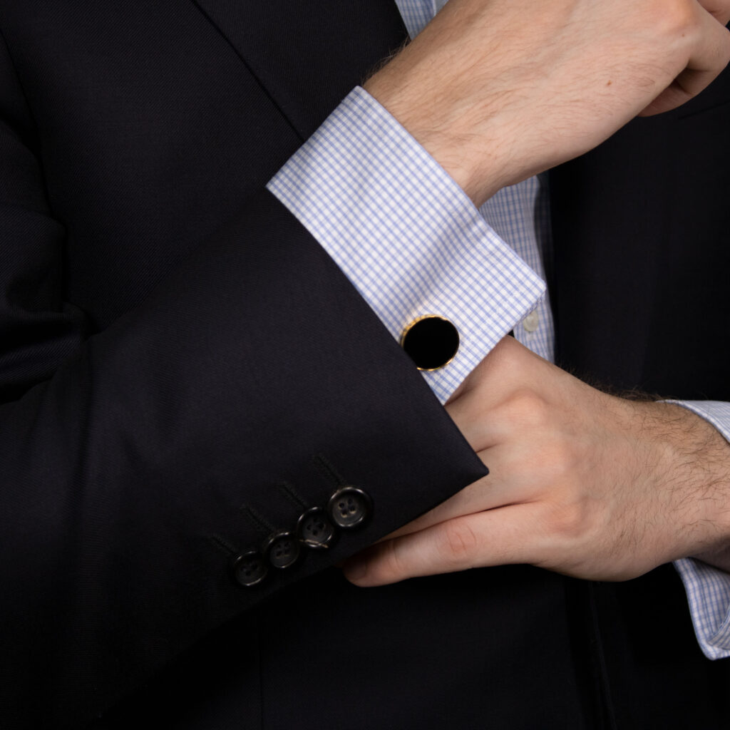 Product image of FredFloris black onyx shirt cufflinks