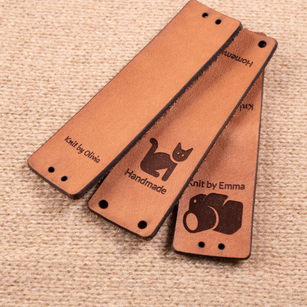 Product image of FredFloris Custom Personalised Leather crochet Labels DIY