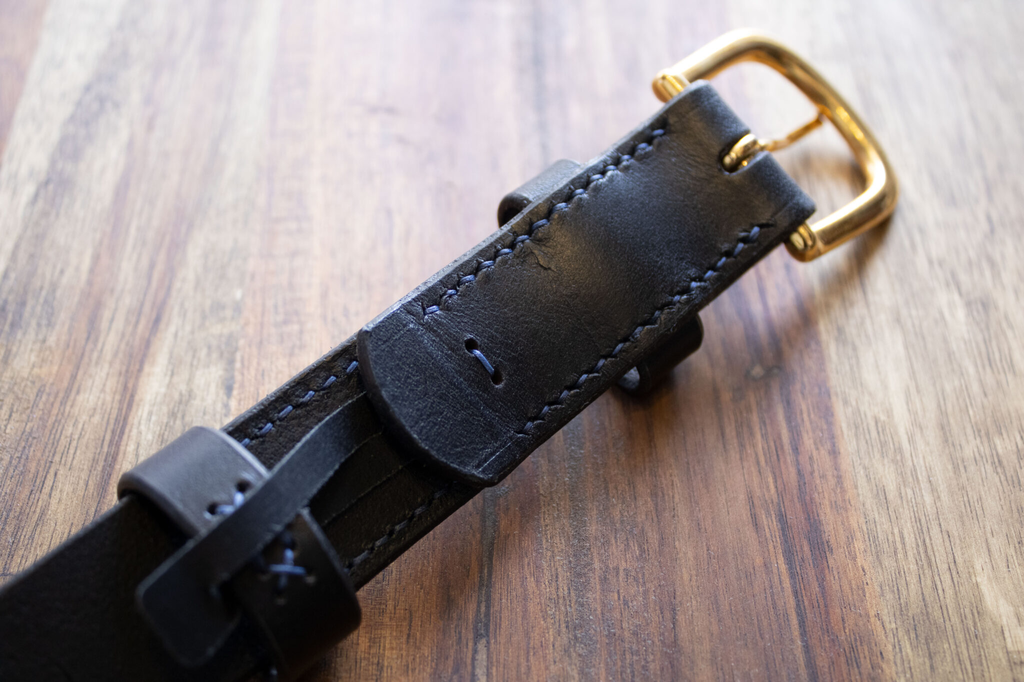 Product image of FredFloris handmade black leather mens belt