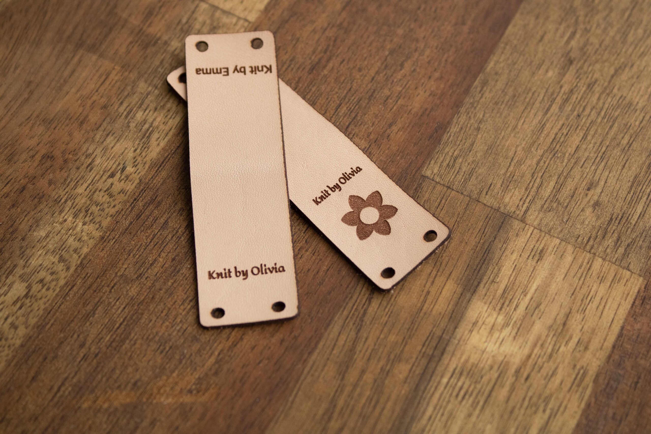 Product image of FredFloris Custom Personalised Leather crochet Labels DIY