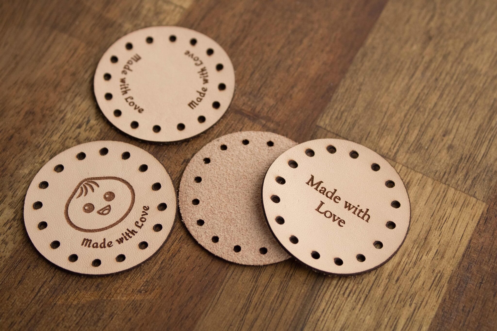 Product image of FredFloris Custom Personalised Leather crochet Labels DIY