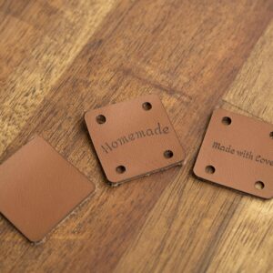 Product image of FredFloris Custom Personalised Leather crochet Labels DIY