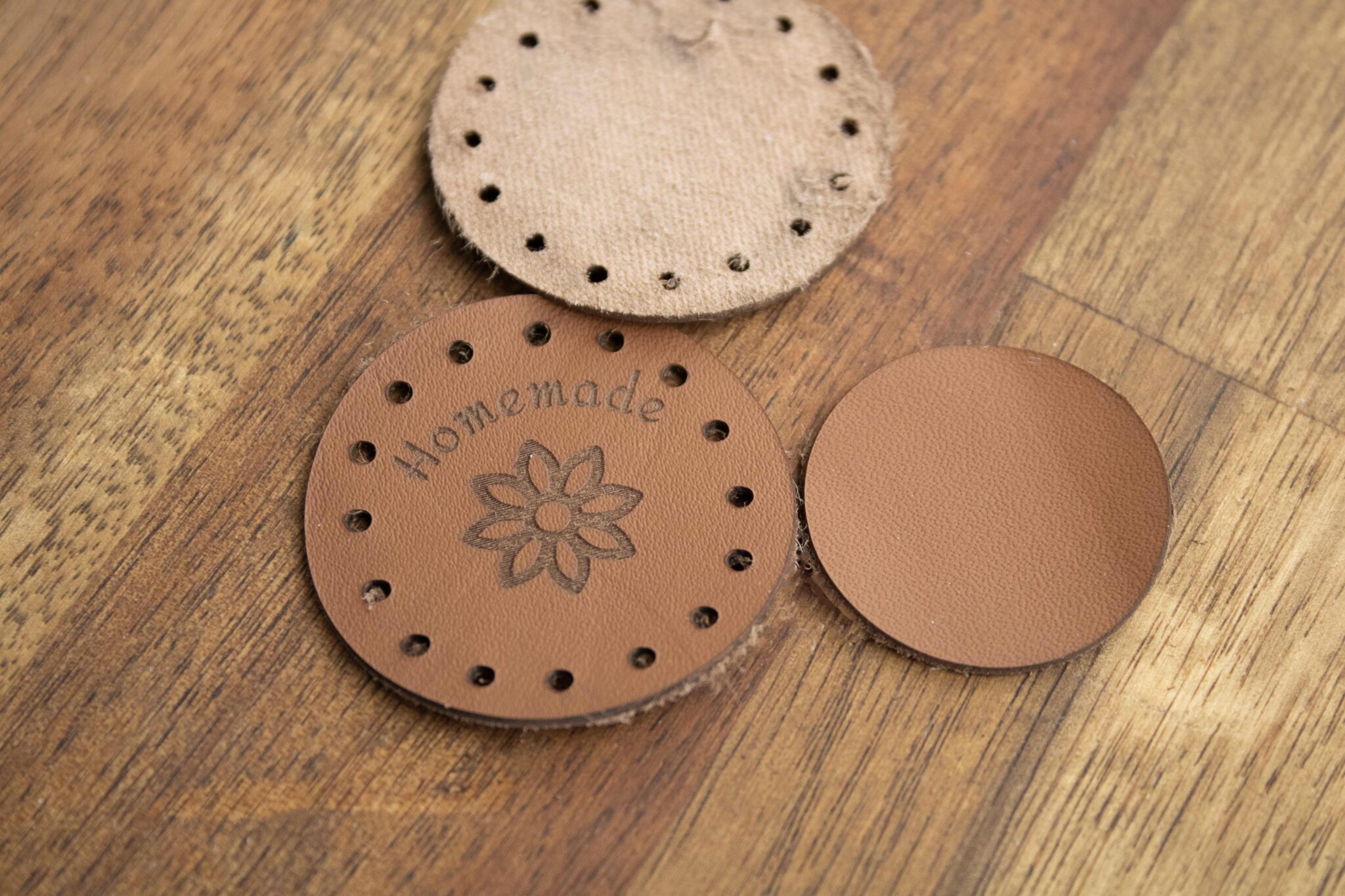 Product image of FredFloris Custom Personalised Leather crochet Labels DIY