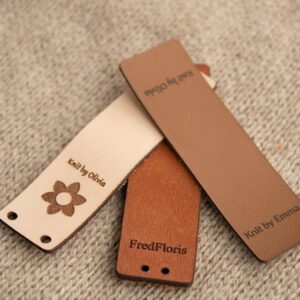 Product image of FredFloris Custom Personalised Leather crochet Labels DIY