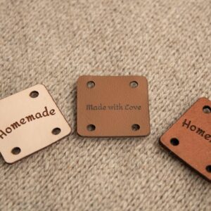 Product image of FredFloris Custom Personalised Leather crochet Labels DIY