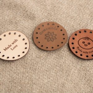 Product image of FredFloris Custom Personalised Leather crochet Labels DIY