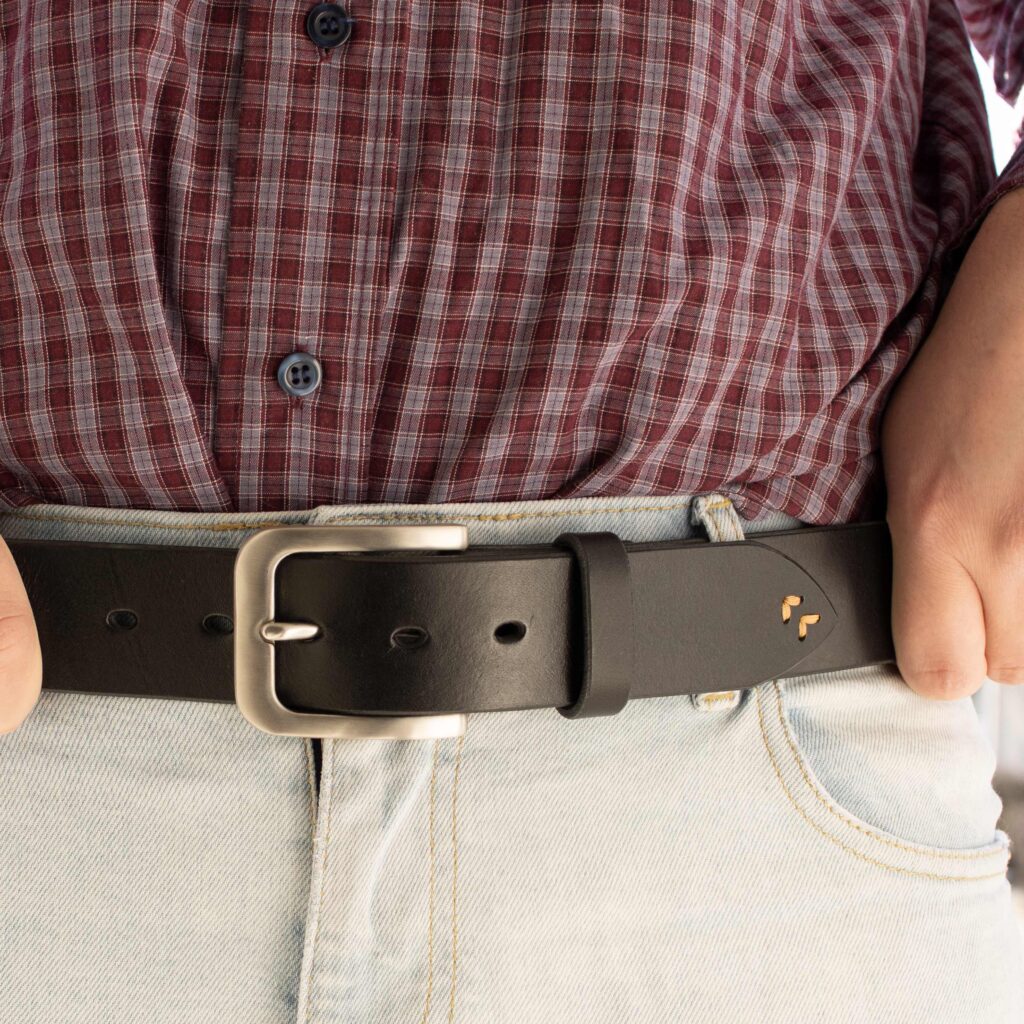 Product image of FredFloris handmade black leather belt
