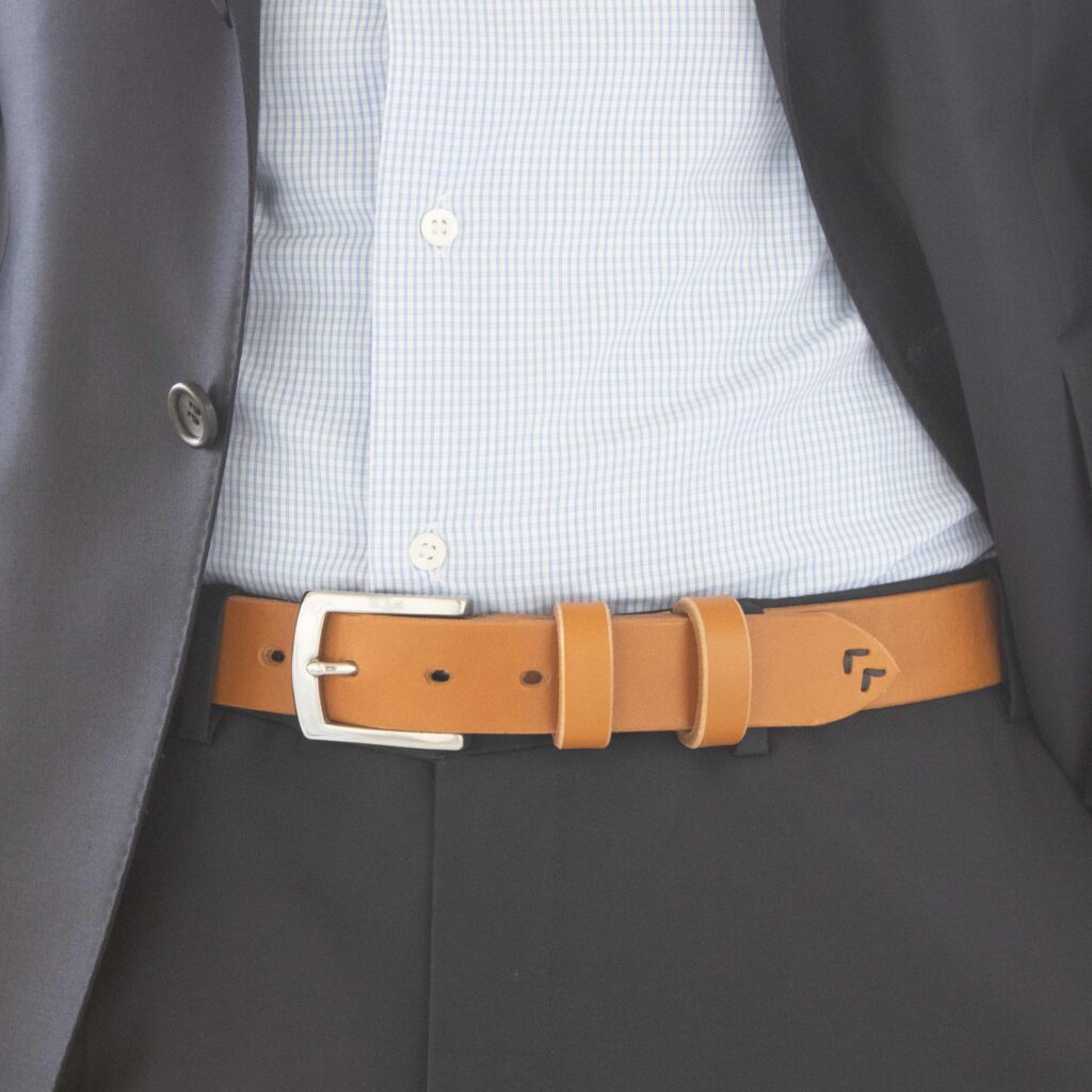 Product image of FredFloris handmade Tan leather mens belt