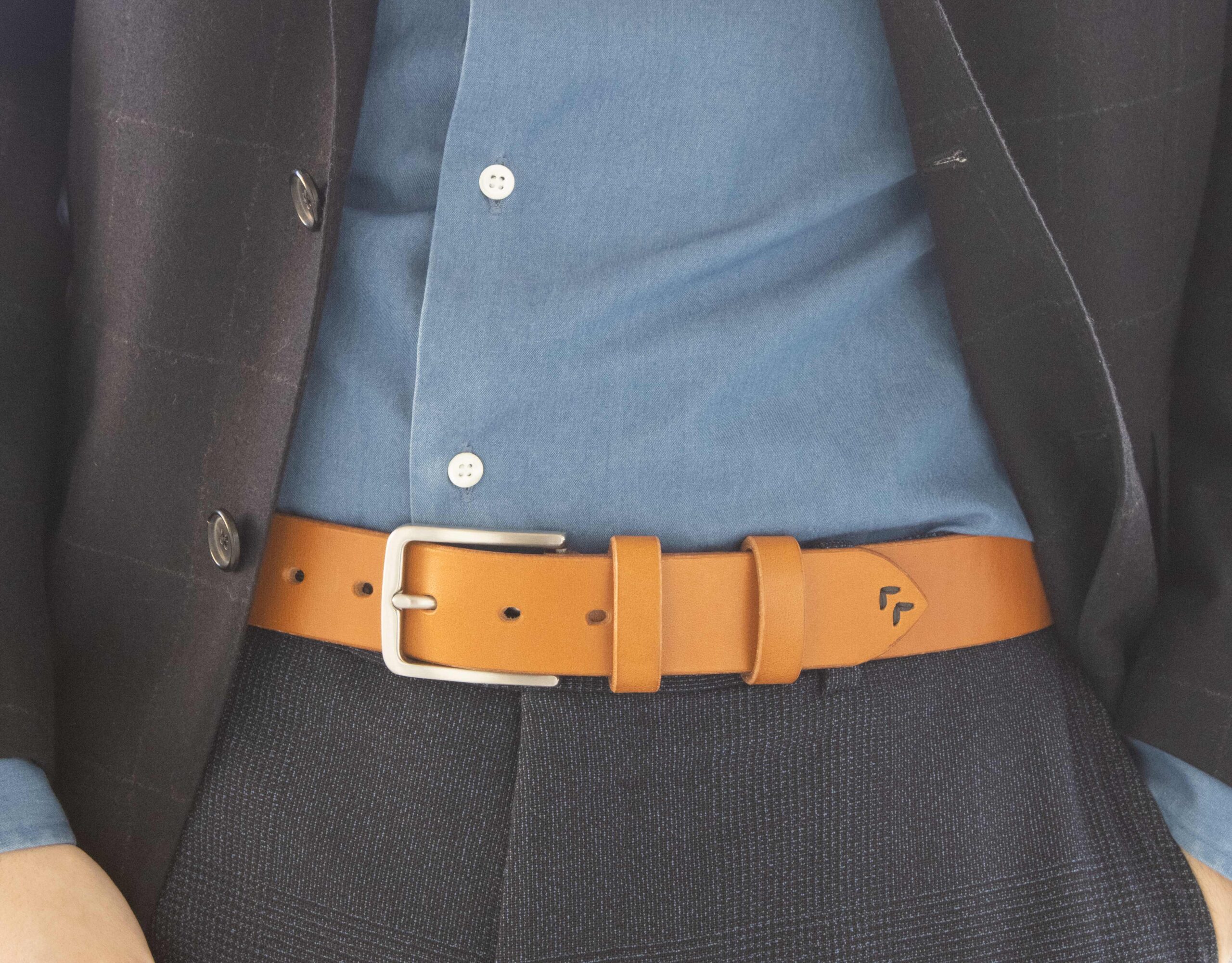 Product image of FredFloris handmade Tan leather mens belt