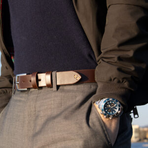 Product image of FredFloris handmade Dark Brown leather mens belt