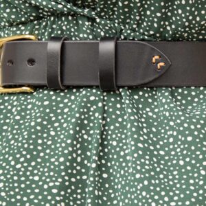 Immagine del prodotto della cintura in pelle nera fatta a mano FredFloris