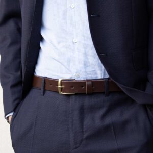 Product image of FredFloris handmade Dark Brown leather mens belt