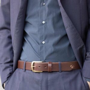 Product image of FredFloris handmade Dark Brown leather mens belt