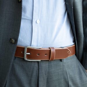 Product image of FredFloris handmade Cognac leather mens belt