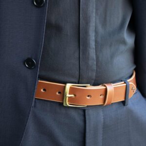 Product image of FredFloris handmade Cognac leather mens belt