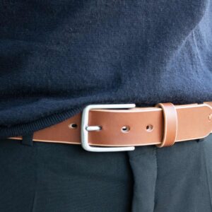 Product image of FredFloris handmade Cognac leather mens belt