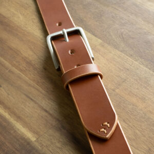 Product image of FredFloris handmade Cognac leather mens belt