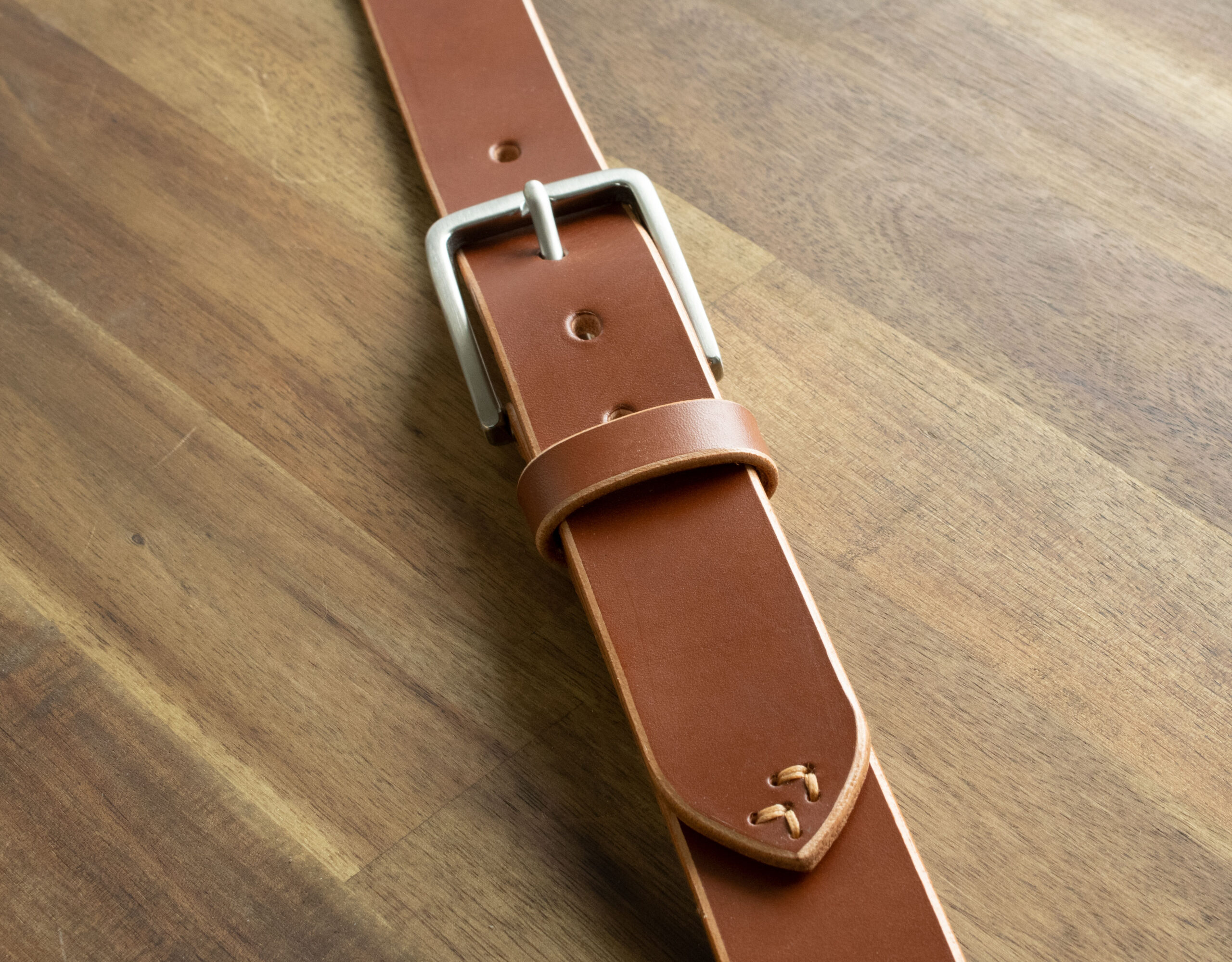 Product image of FredFloris handmade Cognac leather mens belt