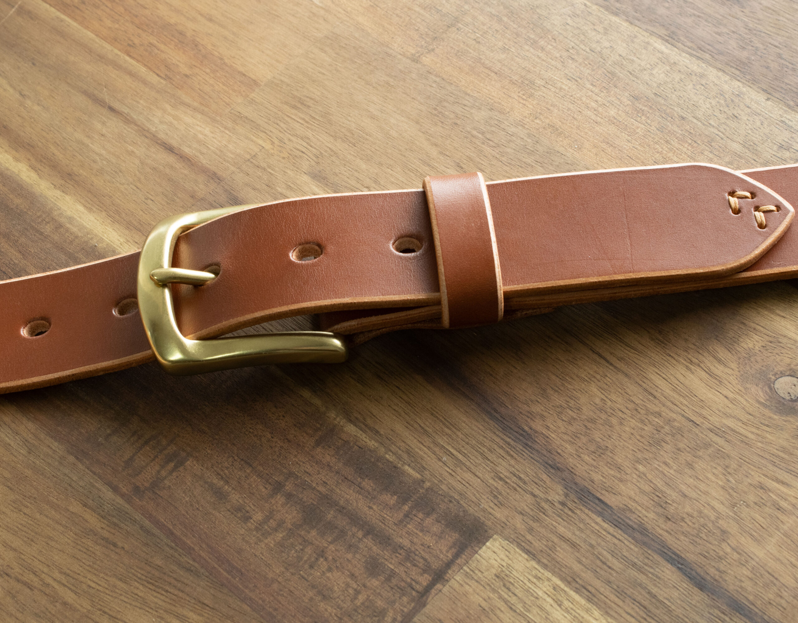 Product image of FredFloris handmade Cognac leather mens belt