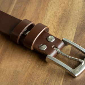 Product image of FredFloris handmade Dark Brown leather mens belt