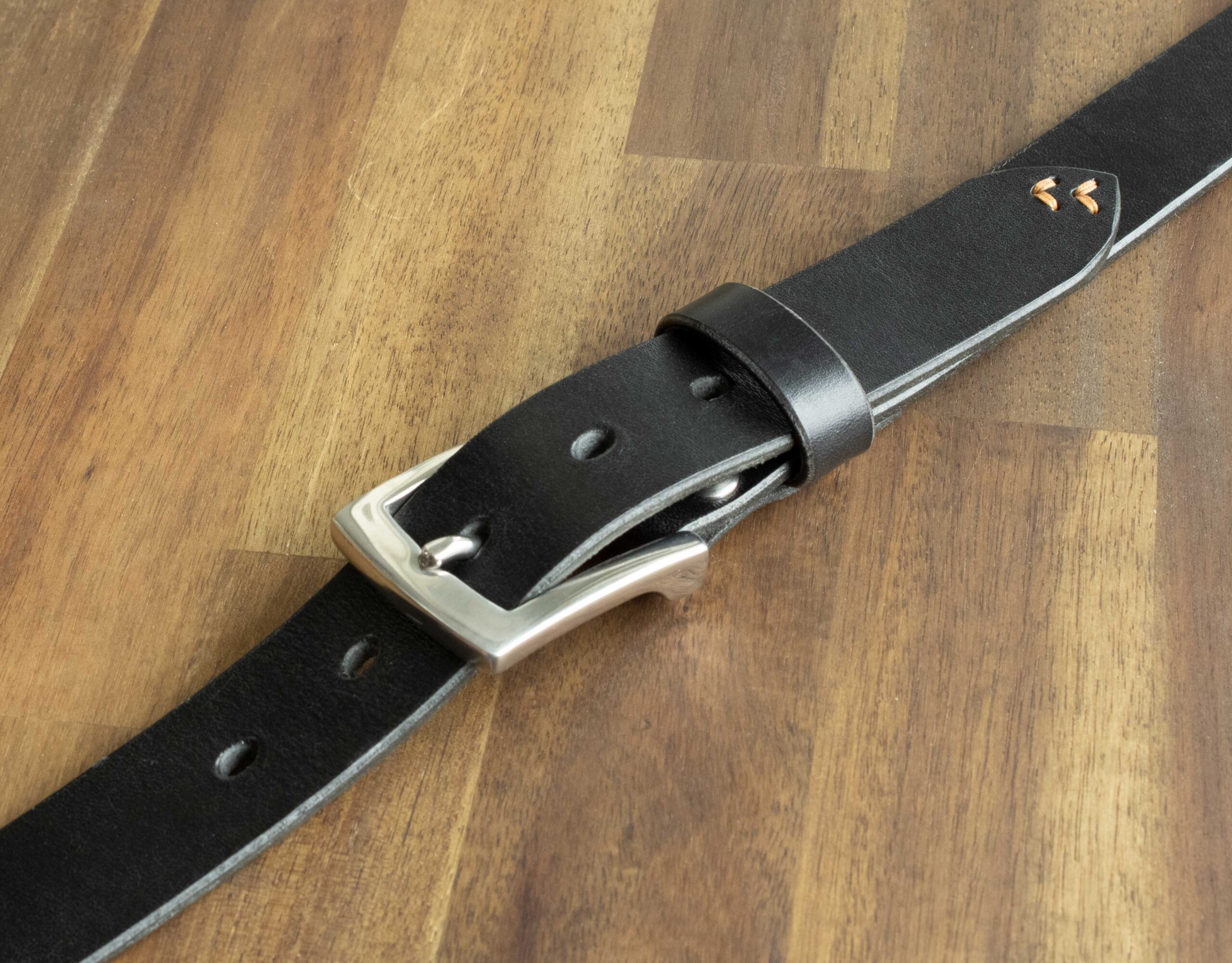 Product image of FredFloris handmade black leather mens belt
