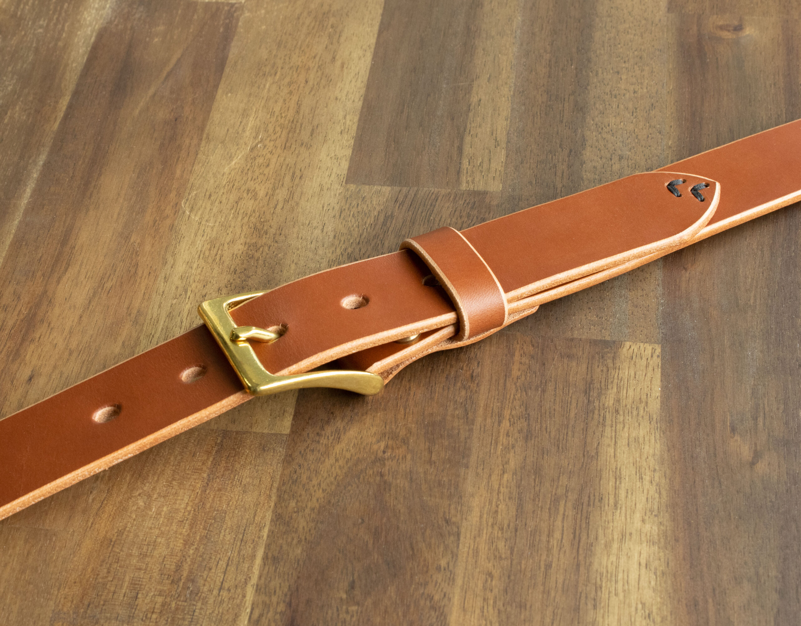 Product image of FredFloris handmade Cognac leather mens belt