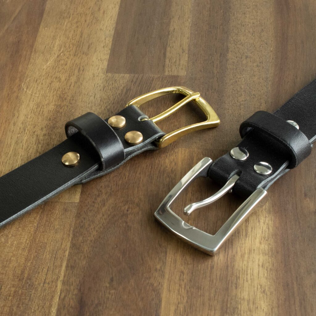 Product image of FredFloris handmade black leather mens belt