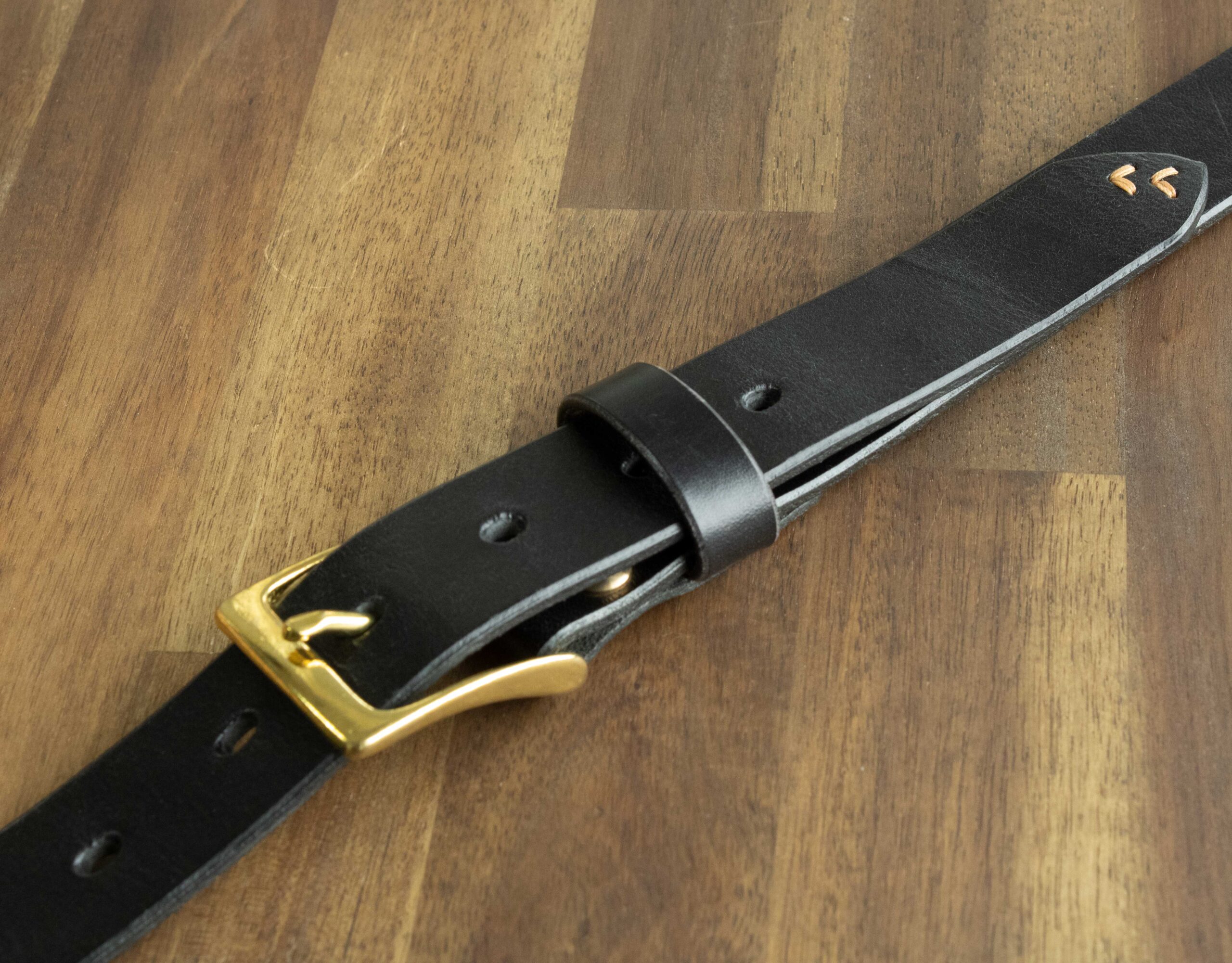 Product image of FredFloris handmade black leather mens belt