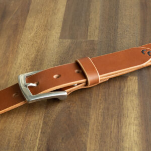 Product image of FredFloris handmade Cognac leather mens belt