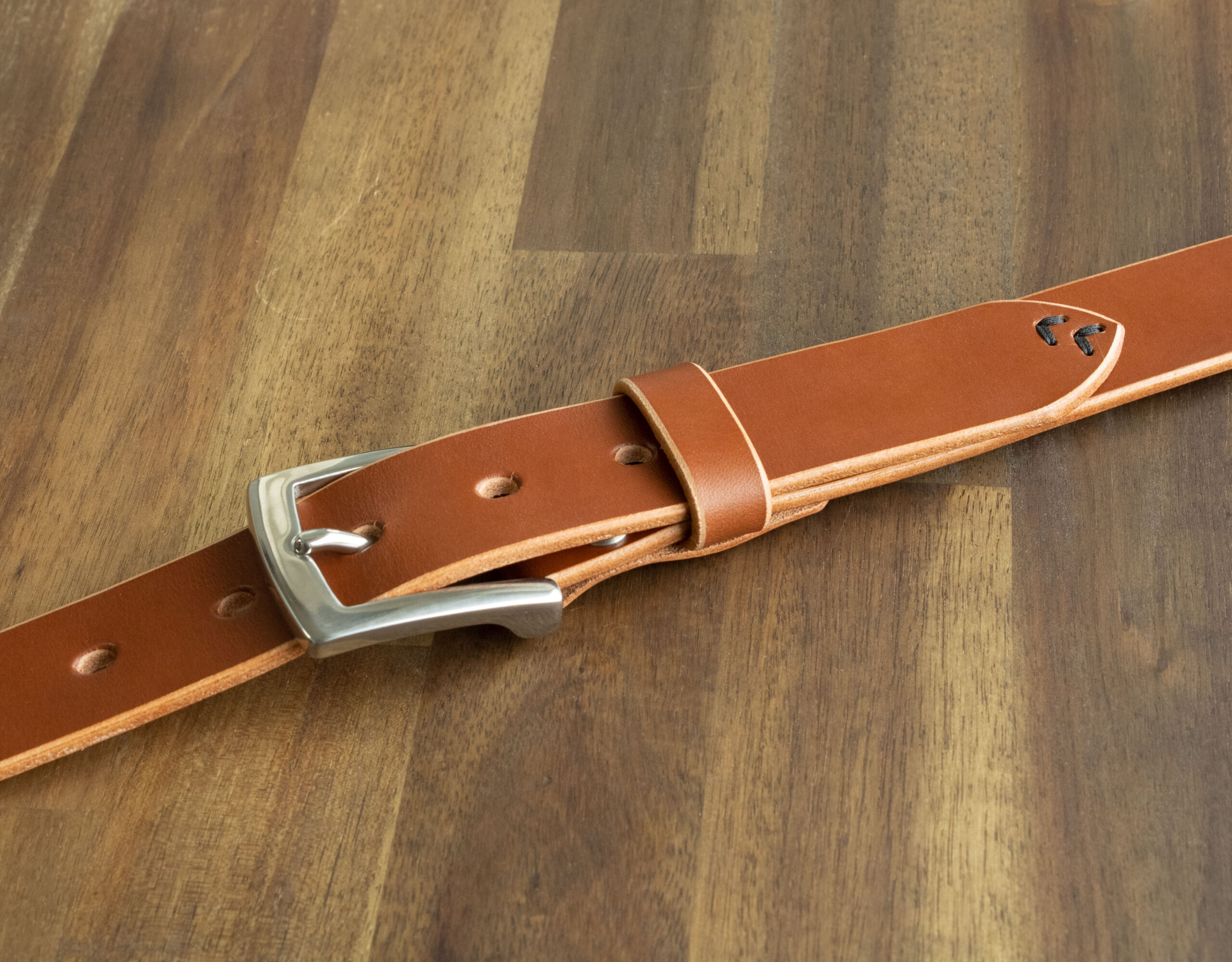 Product image of FredFloris handmade Cognac leather mens belt